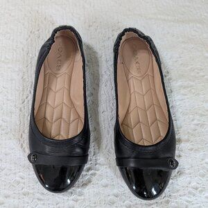 Coach Leather - Patent Leather Tip Ballet Flats